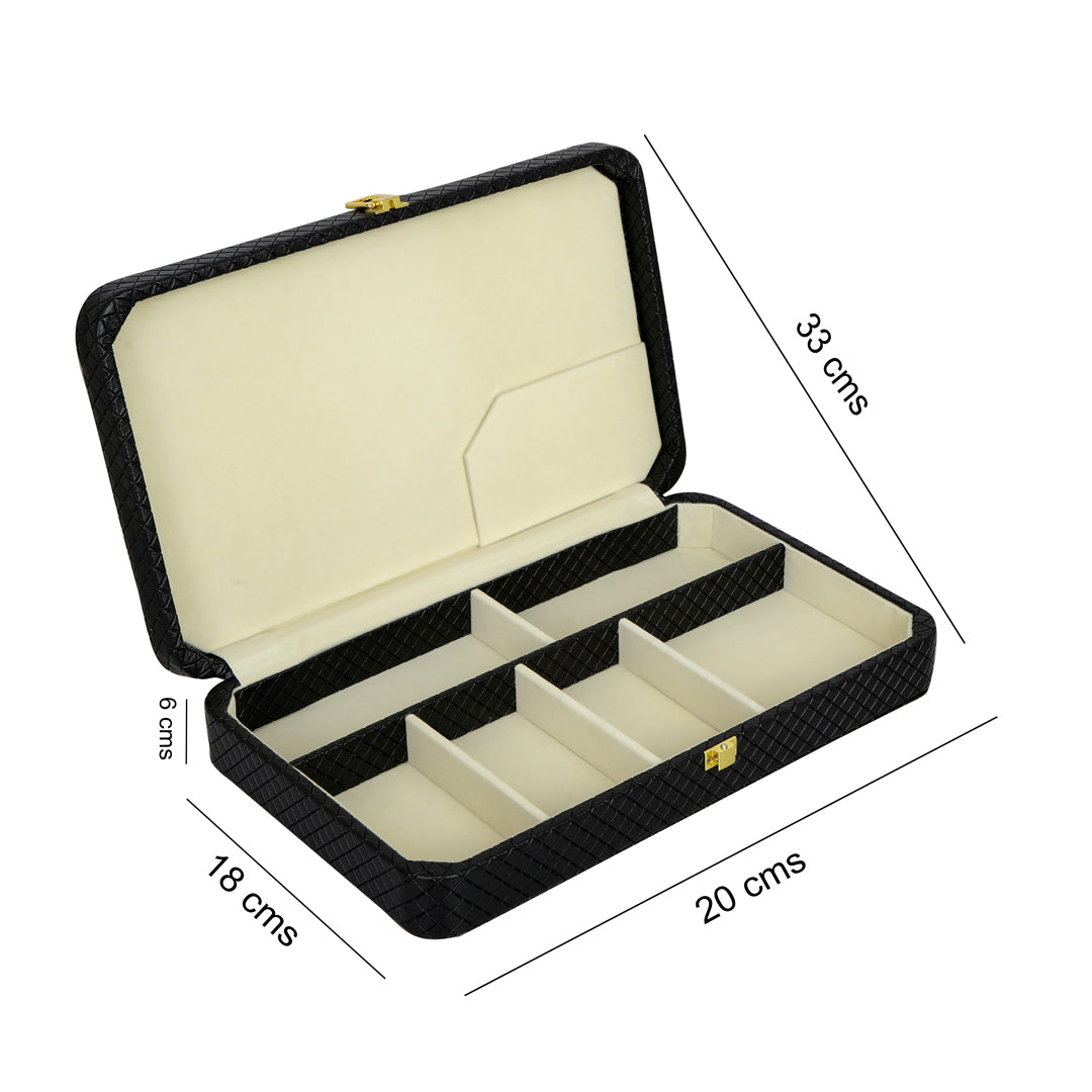 Black Leatherette Gents Organizer Box